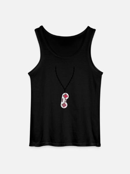 Necklace Jewelry Old Controller - Gildan Men’s Tank Top - black