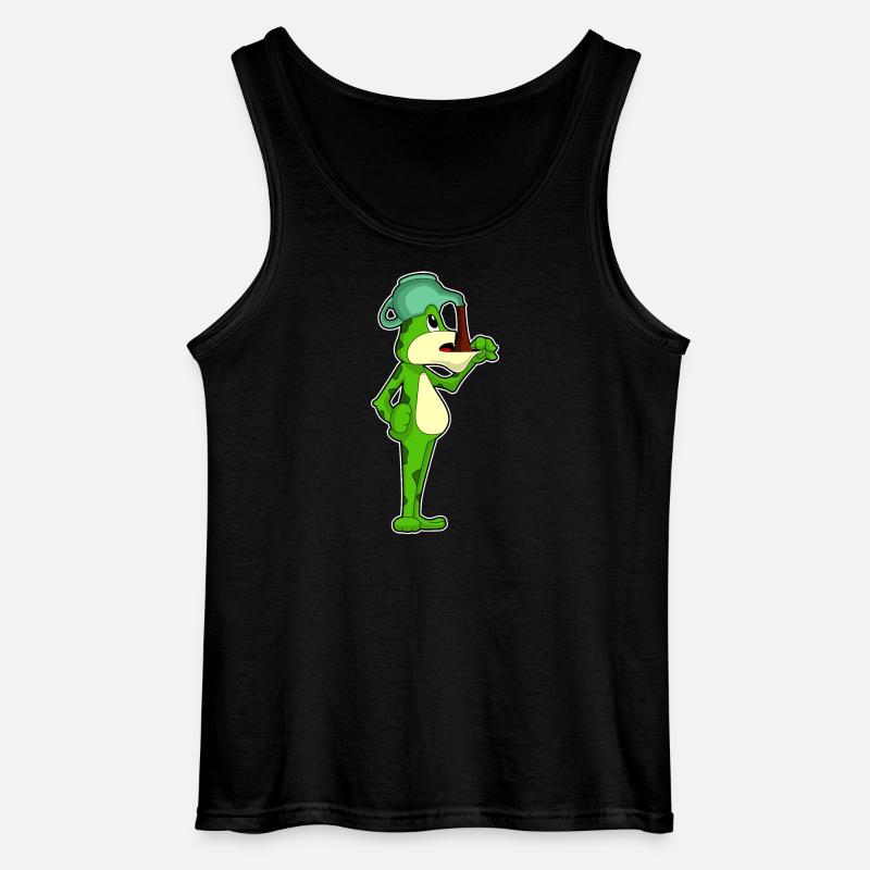 Frog Coffee Coffee Pot - Gildan Men’s Tank Top - black