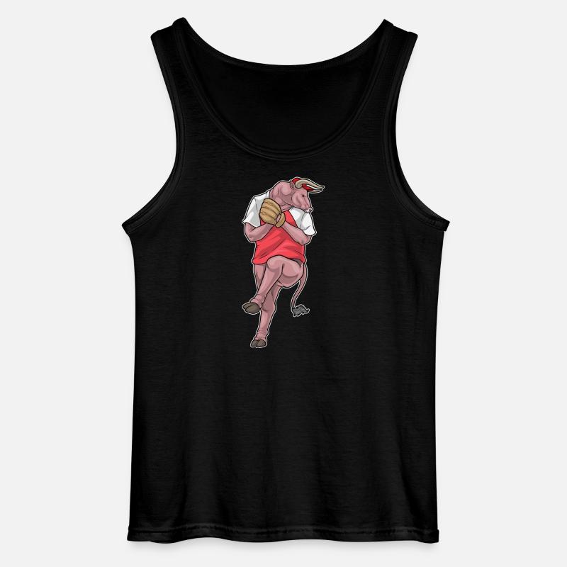 Stier Baseball Baseballhandschuh - Gildan Männer Tank Top - Schwarz