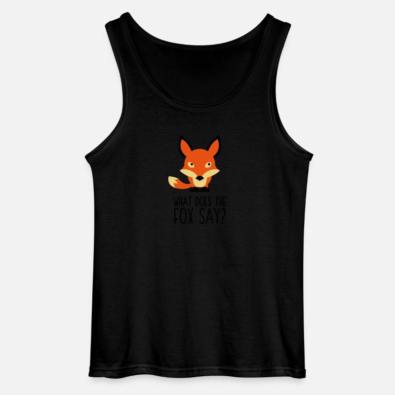 Was hat der Fuchs gesagt? - Gildan Männer Tank Top - Schwarz