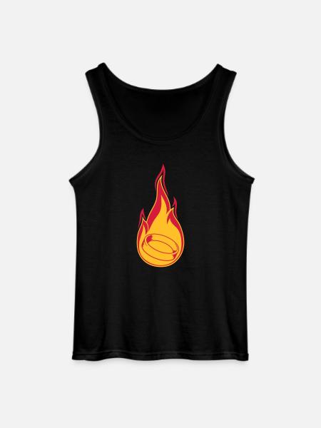 brann flamme brenne varm fakkel gifte ring ho - Gildan singlet for menn - svart