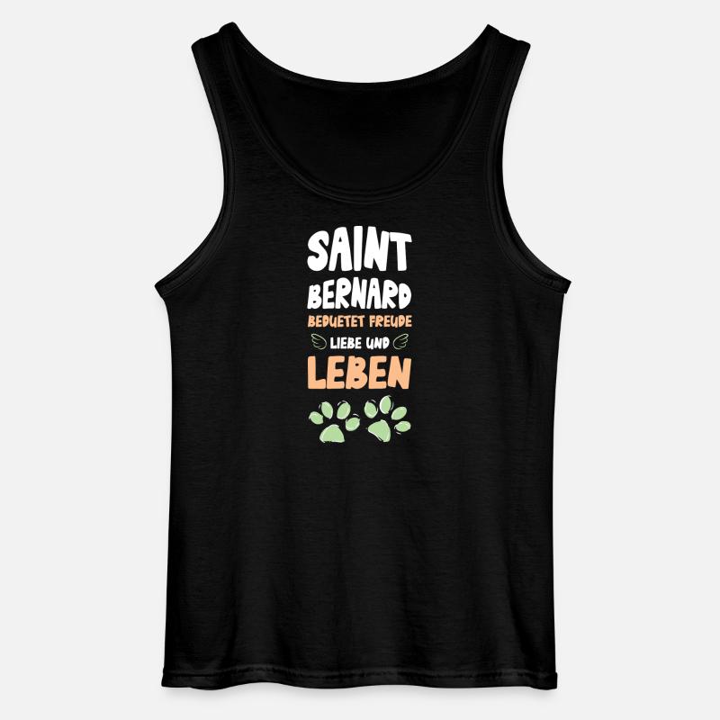 Saint Bernard Liebe und Leben - Gildan Männer Tank Top - Schwarz