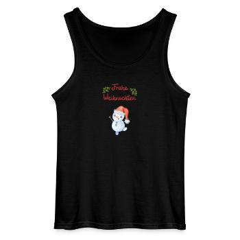 Frohe Weihnachten - Gildan Männer Tank Top - Schwarz - Vorne - AI Model Male 185 dark (185cm)
