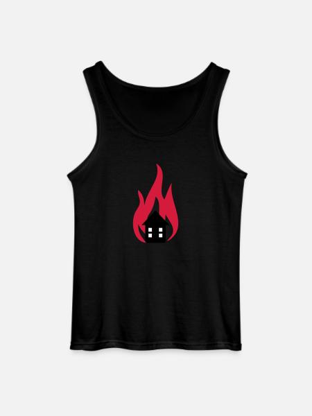 Fire house 3c - Gildan Men’s Tank Top - black