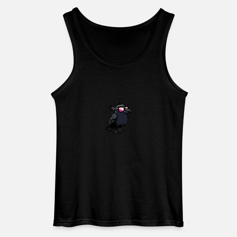 Rabe Krähe Cool Tier - Gildan Männer Tank Top - Schwarz