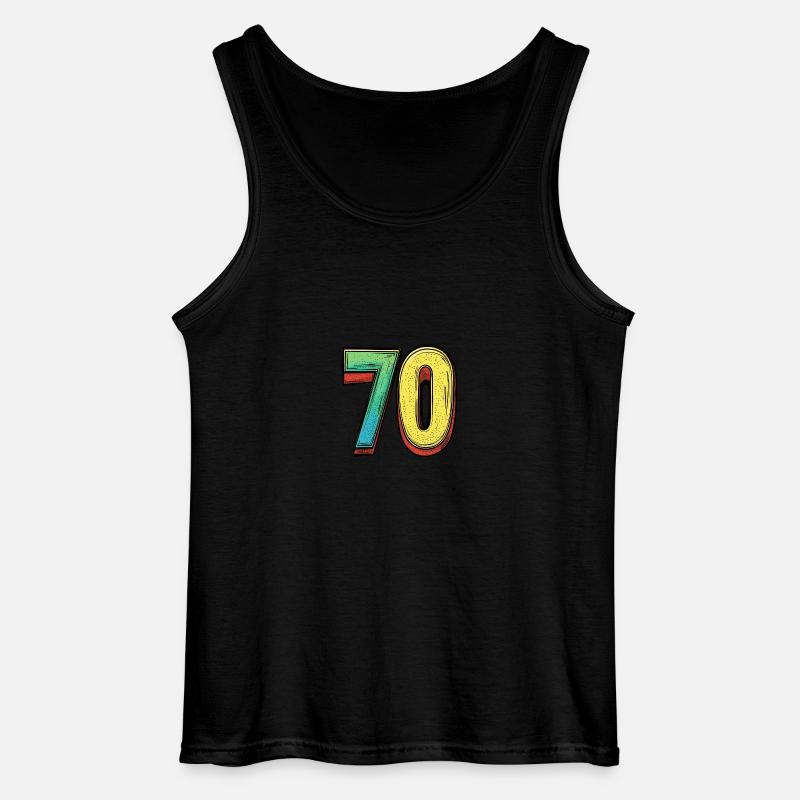 70 Zahl Comic - Gildan Männer Tank Top - Schwarz