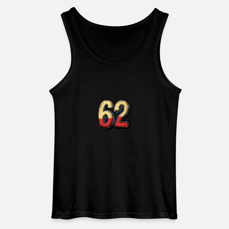 62 Number Comic - Gildan Men’s Tank Top - black