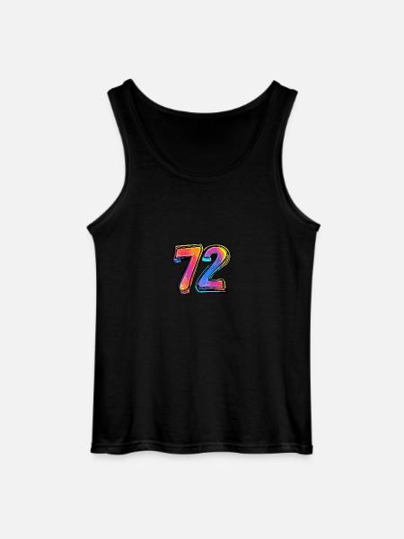 72 Zahl Comic - Gildan Männer Tank Top - Schwarz