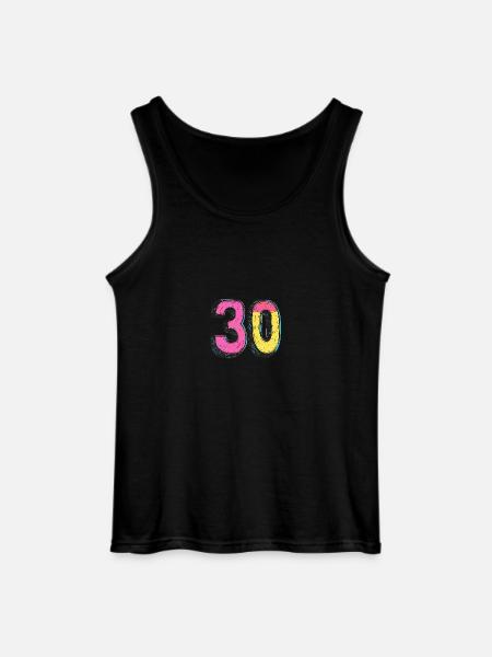 30 Zahl Comic - Gildan Männer Tank Top - Schwarz