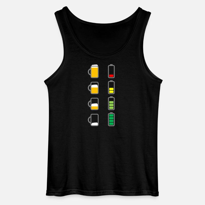 Recharge beer battery - Gildan Men’s Tank Top - black