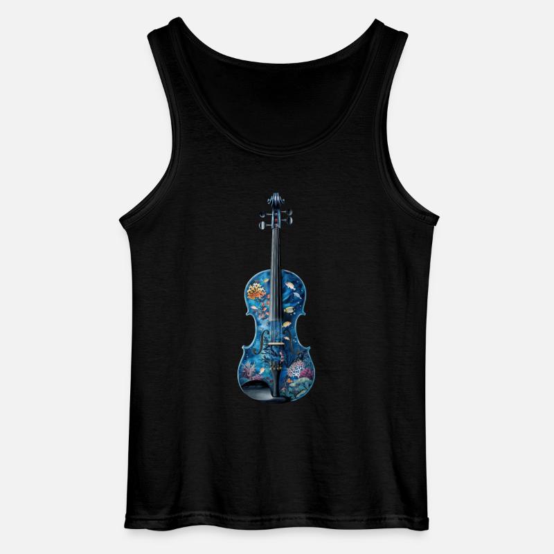 Fisch Violine - Gildan Männer Tank Top - Schwarz