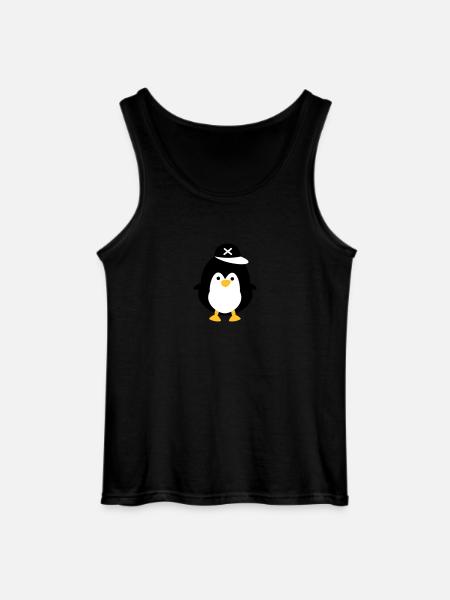 Cute penguin - Gildan Men’s Tank Top - black