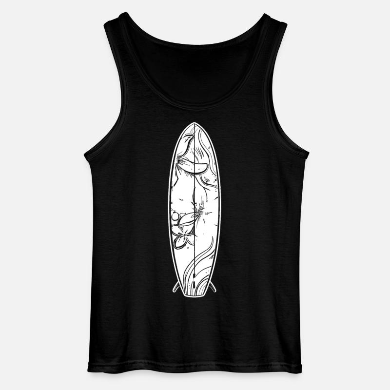 Cartoon Surfbrett - Gildan Männer Tank Top - Schwarz