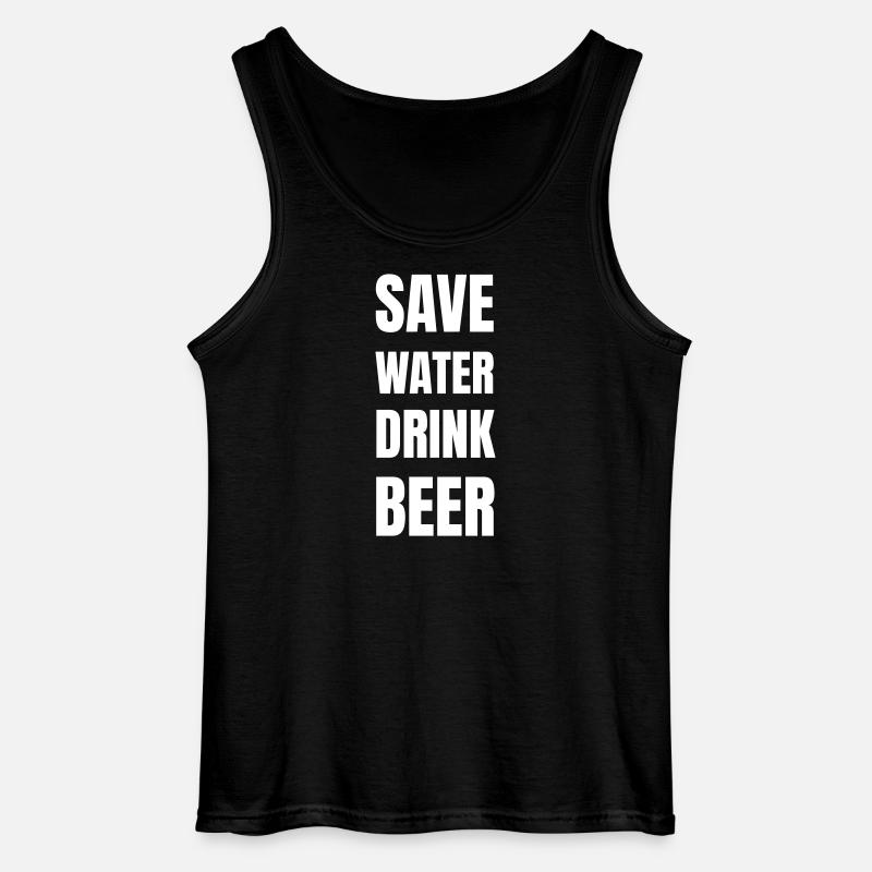 Save water drink beer - Gildan Männer Tank Top - Schwarz
