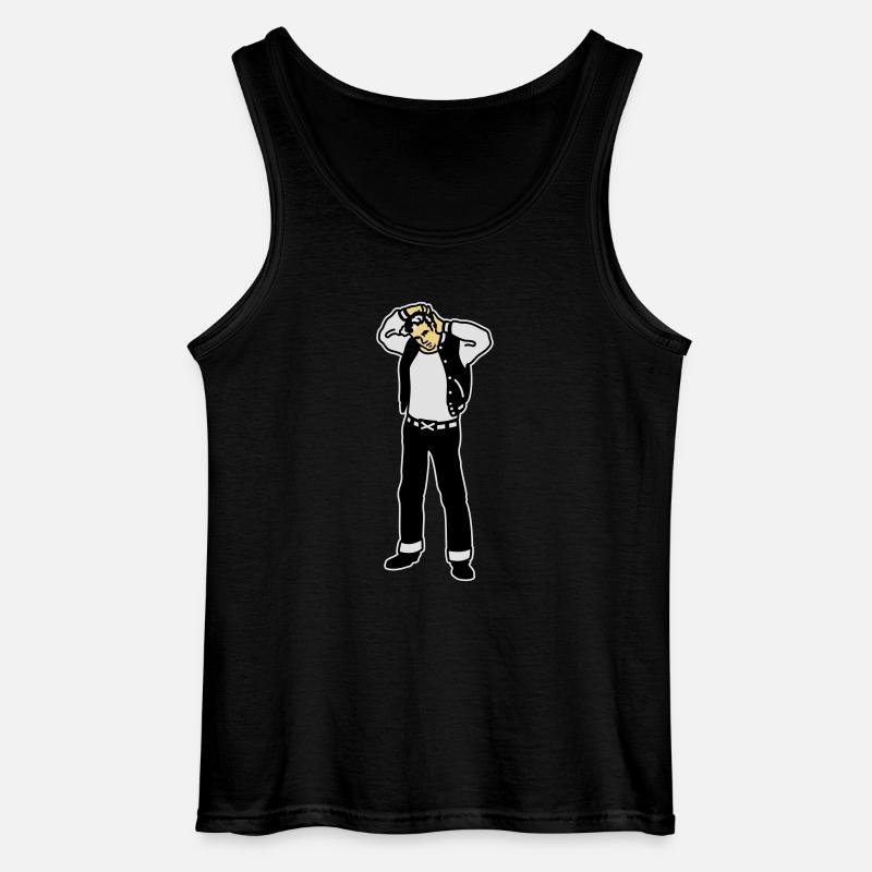 Rockabilly Boy - Gildan Männer Tank Top - Schwarz