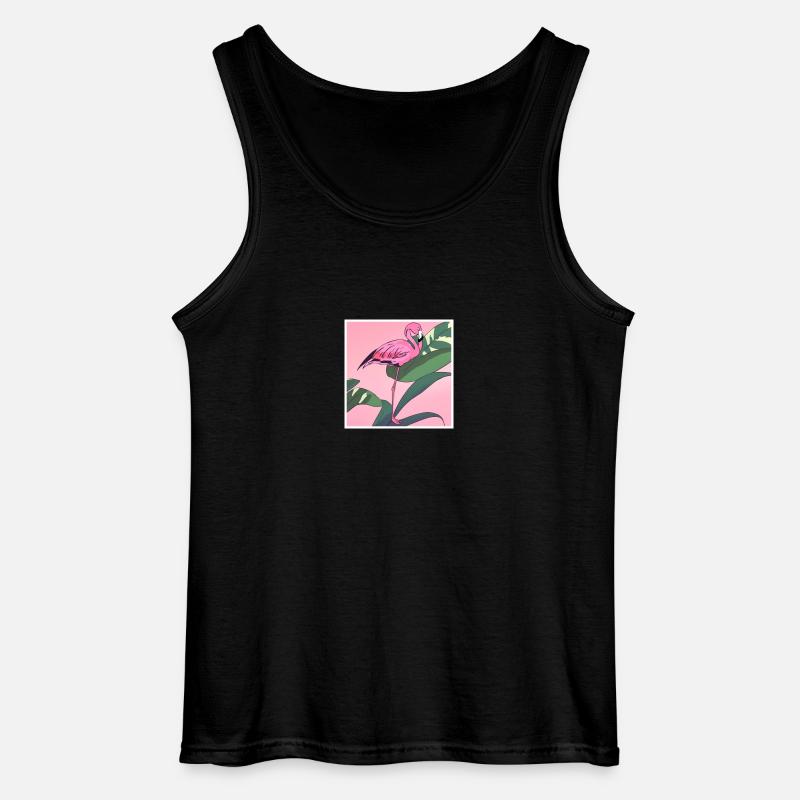 Flamingo#2 - Gildan Männer Tank Top - Schwarz