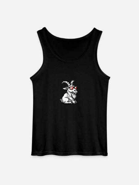 Mountain Goat Cool Animal - Gildan Men’s Tank Top - black