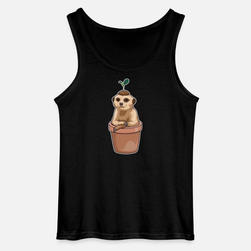 Erdmännchen Setzling - Gildan Männer Tank Top - Schwarz