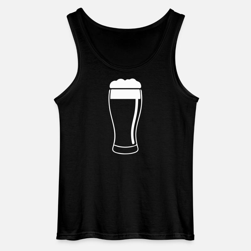 Bierglas mit Schaum - Gildan Männer Tank Top - Schwarz