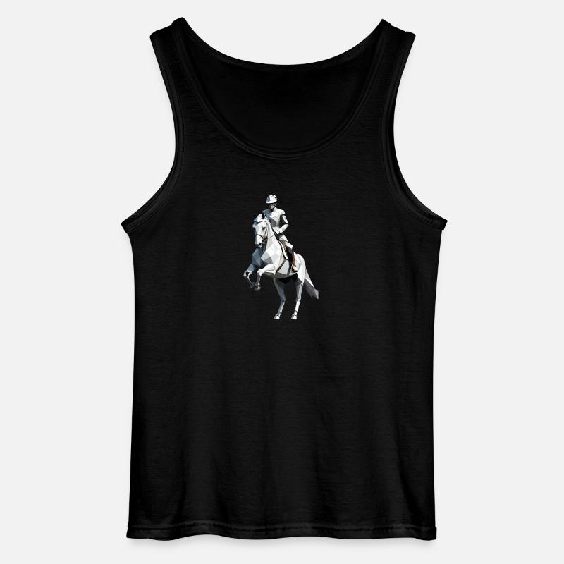 Low Poly Reiter - Ballett Design - Gildan Männer Tank Top - Schwarz