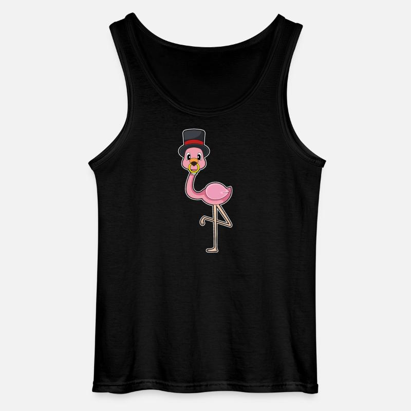 Flamingo Bräutigam Ehering Hochzeit - Gildan Männer Tank Top - Schwarz