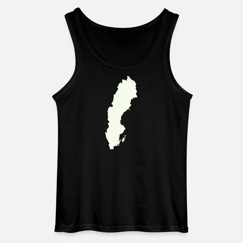 Schweden Silhouette Print - Gildan Männer Tank Top - Schwarz