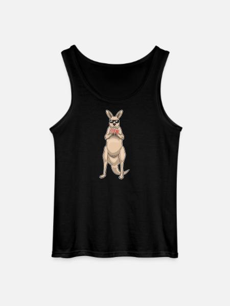 Kangaroo Poker Poker Card Game - Gildan Men’s Tank Top - black