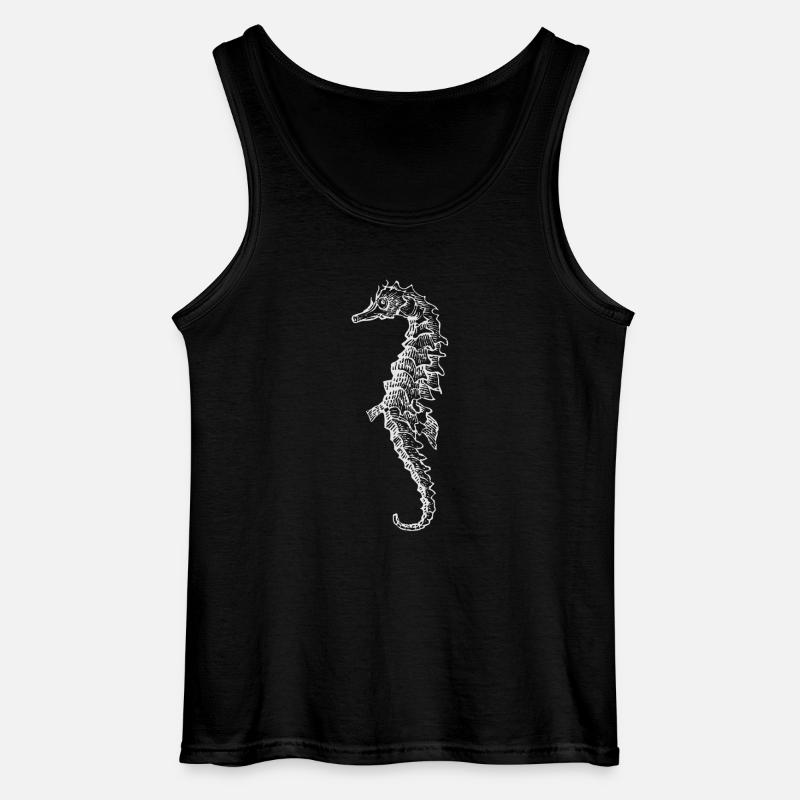Seepferdchen - Gildan Männer Tank Top - Schwarz