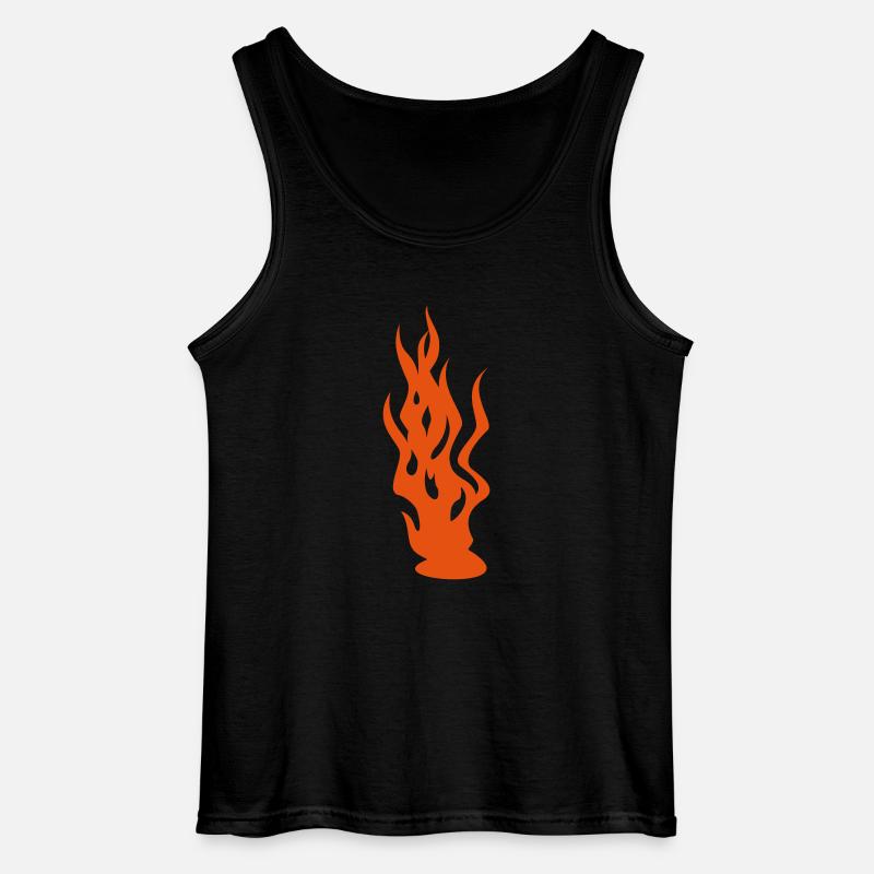 Flammen / flames (1c) - Gildan Männer Tank Top - Schwarz