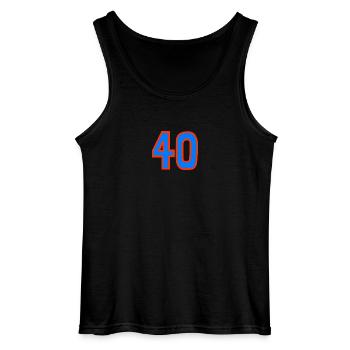 40. 40 YEARS. 40th ANNIVERSARY. 40TH ANNIVERSARY. - Gildan Men’s Tank Top - black - Front - AI Model Male 185 dark (185cm)