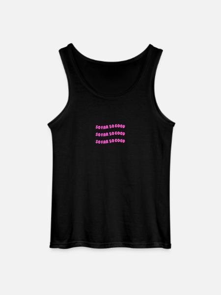 so far so good pink - Gildan Men’s Tank Top - black