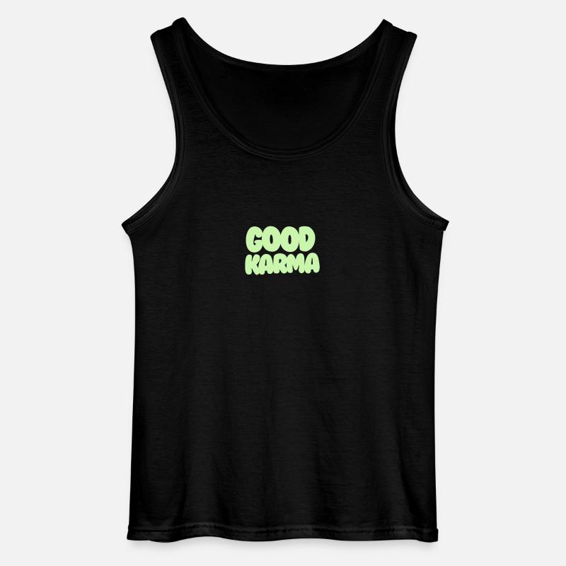 Good Karma light green - Gildan Männer Tank Top - Schwarz
