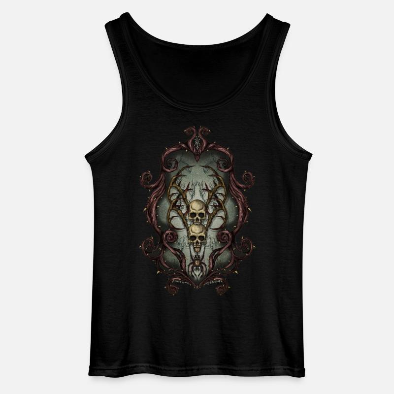 Rahmen Schädel - Gildan Männer Tank Top - Schwarz