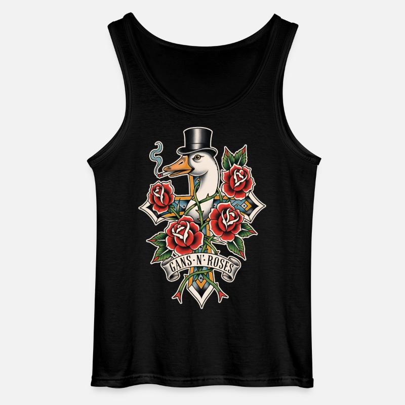 Gans N Roses - Gildan Männer Tank Top - Schwarz