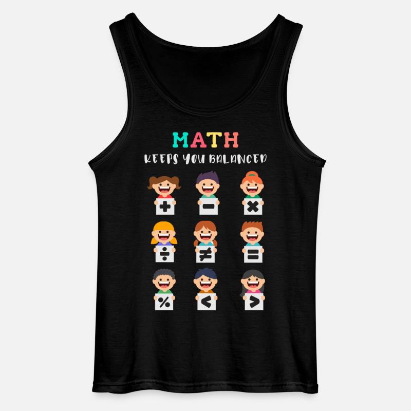 Math keeps you balanced - Gildan Men’s Tank Top - black