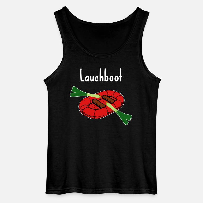 Lauchboot Lustiges Bild Witz dünn - Gildan Männer Tank Top - Schwarz