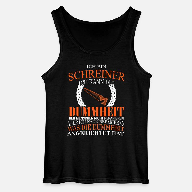 Ich bin Schreiner - Gildan Männer Tank Top - Schwarz