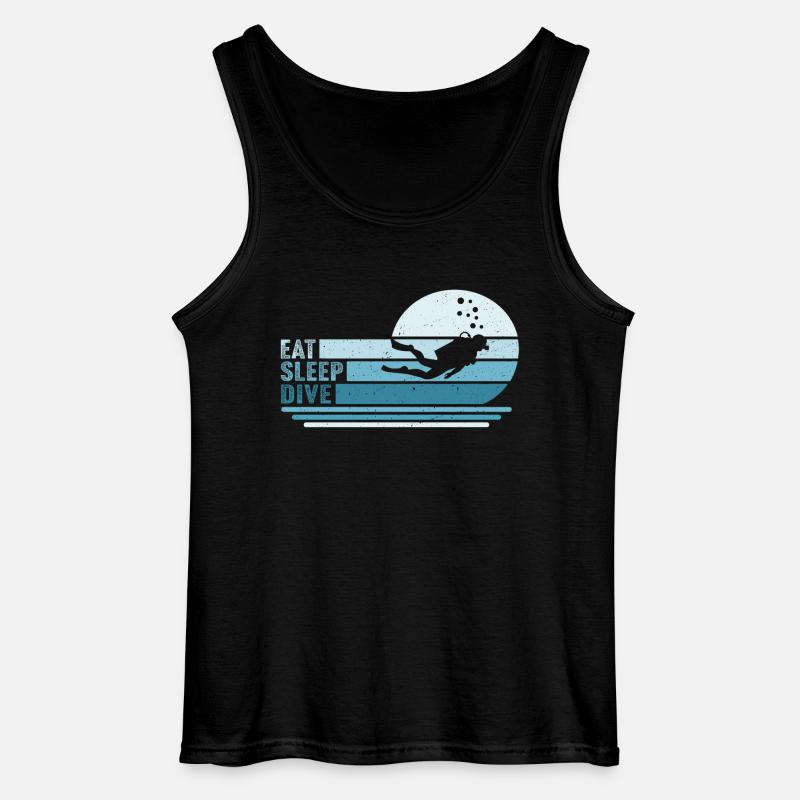 Eat Sleep dive - Gildan Männer Tank Top - Schwarz