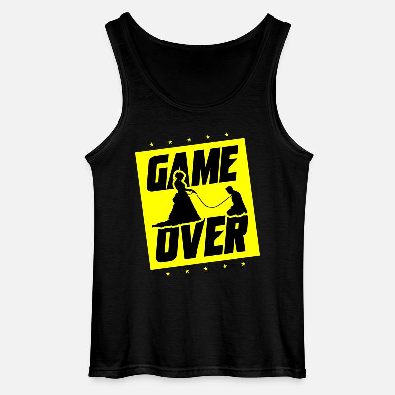 Hochzeit Game Over Junggesellenabschied - Gildan Männer Tank Top - Schwarz