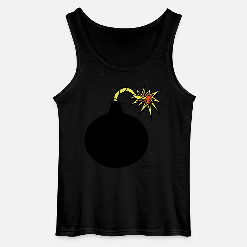 Bombe Zünschnur Geschenkidee Feuer Explosion - Gildan Männer Tank Top - Schwarz