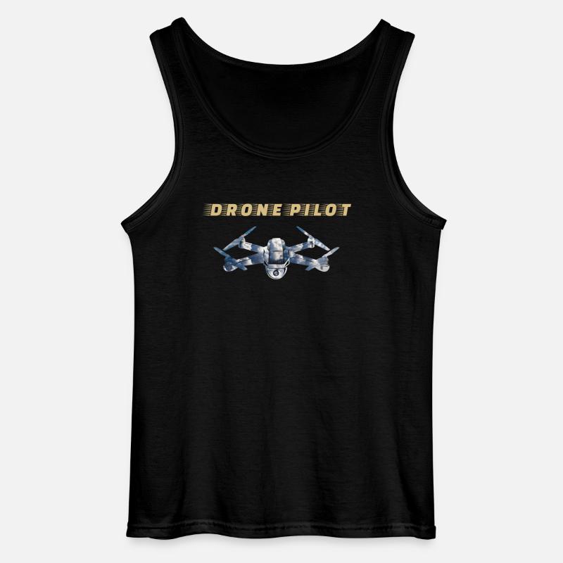 Drones Pilot Drone Pilot - Gildan Men’s Tank Top - black