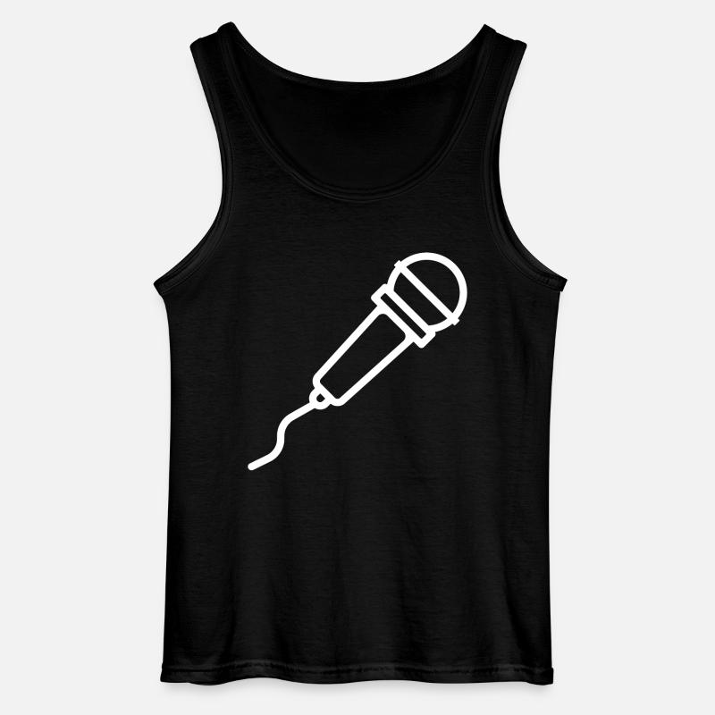 Mikrofon - Gildan Männer Tank Top - Schwarz