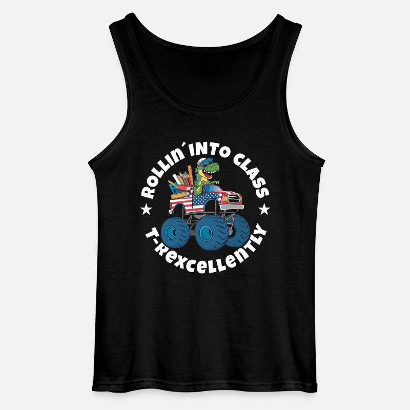 Trex Einschulung - Gildan Männer Tank Top - Schwarz