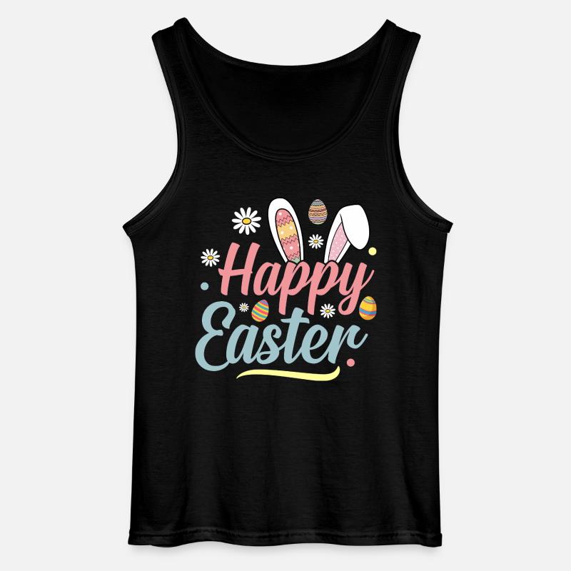 Happy Easter - Gildan Männer Tank Top - Schwarz