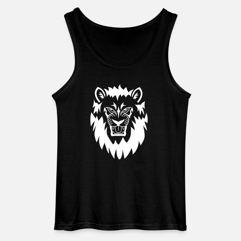 Löwe - Gildan Männer Tank Top - Schwarz