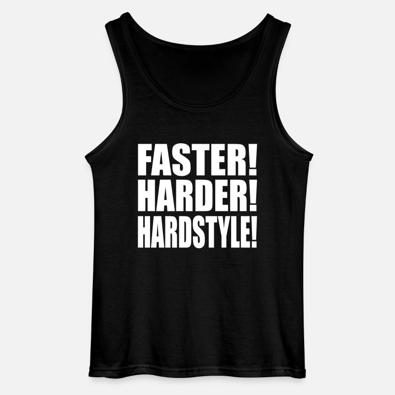 Faster Harder Hardstyle DE - Gildan Männer Tank Top - Schwarz