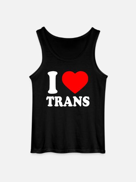 I love trans - Gildan Men’s Tank Top - black