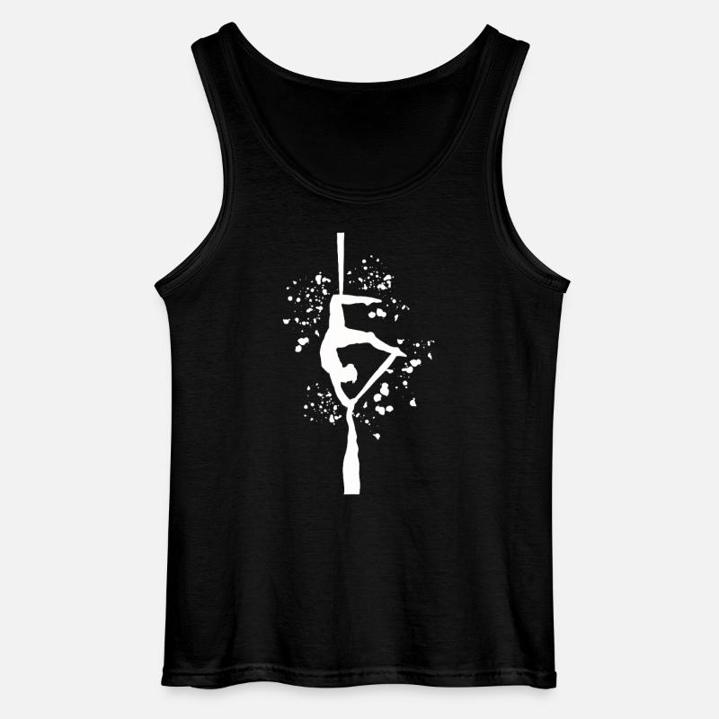 Vertikaltuch Luftakrobatik Aerial Silk - Gildan Männer Tank Top - Schwarz