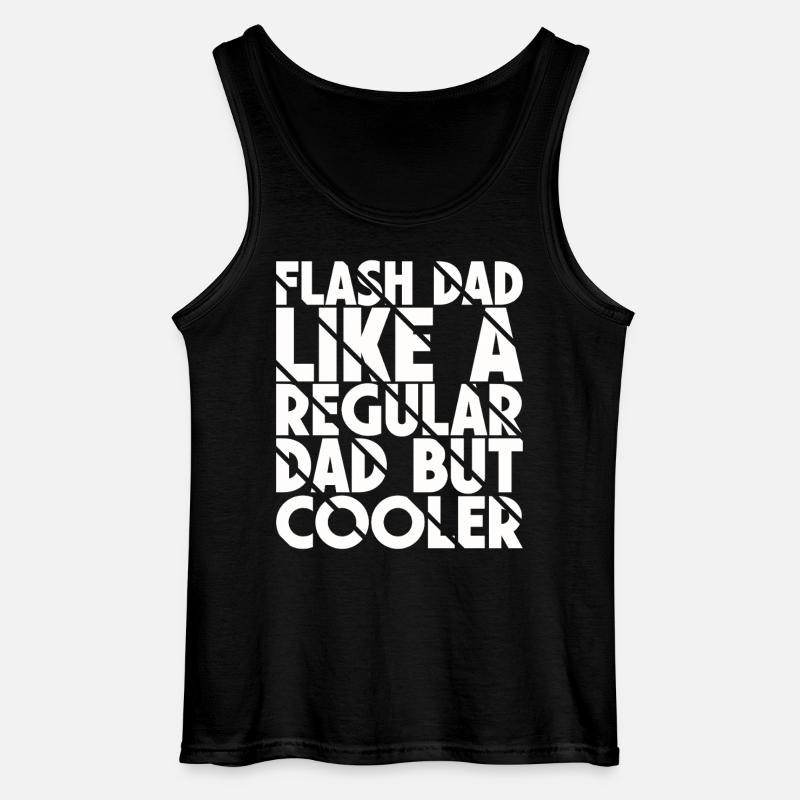 Bouldering Flash Papa Boulderer - Gildan Men’s Tank Top - black