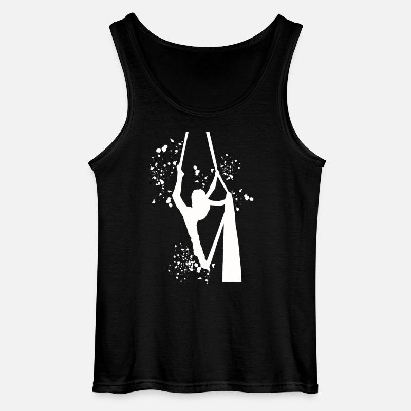 Vertikaltuch Luftakrobatik Aerial Silk - Gildan Männer Tank Top - Schwarz